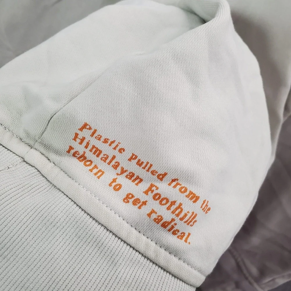The North Face Men Sweatshirt Large‎ Cream Himalayan Bottle Source Hoodie Logo
